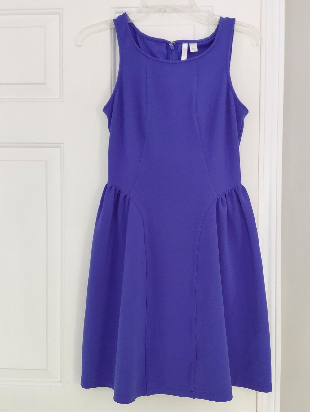 Lauren Conrad Blue Pleated Sleeveless Holiday Office Midi Dress Size 4.